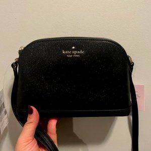 Kate Spade Black Glitter Cross Body Bag